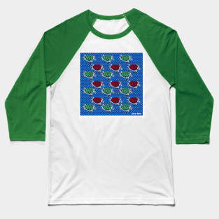 sea turtles of carey in pixel ecopop arts Baseball T-Shirt